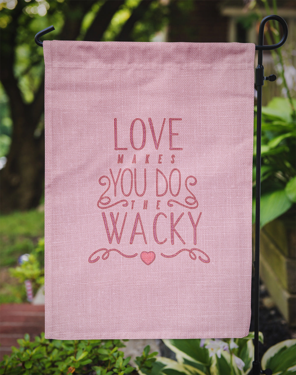 Love Makes You Do The Wacky Garden Flag Mailbox Decorative Yard Banner Outside Patio Artwork for Flower Beds, Garden Size, Multicolor