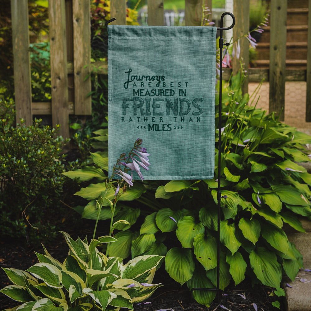 Journeys Are Measured in Friends Garden Flag Mailbox Decorative Yard Banner Outside Patio Artwork for Flower Beds, Garden Size, Multicolor