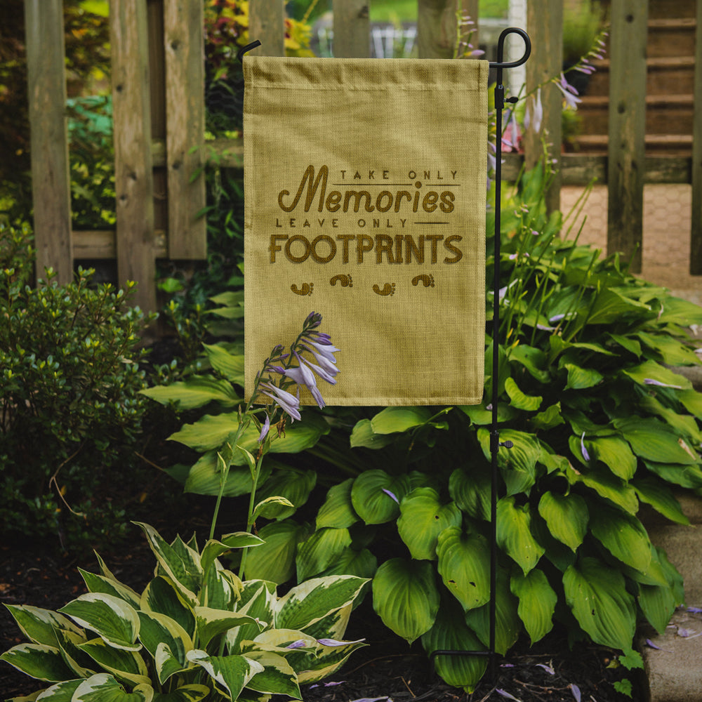 Take Memories Leave Footprints Garden Flag Mailbox Decorative Yard Banner Outside Patio Artwork for Flower Beds, Garden Size, Multicolor