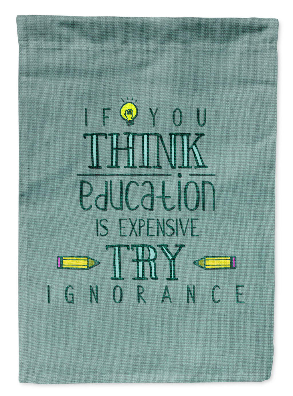 Education is Expensive Teacher Garden Flag Mailbox Decorative Yard Banner Outside Patio Artwork for Flower Beds, Garden Size, Multicolor