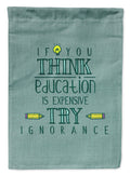 Education is Expensive Teacher Garden Flag Mailbox Decorative Yard Banner Outside Patio Artwork for Flower Beds, Garden Size, Multicolor