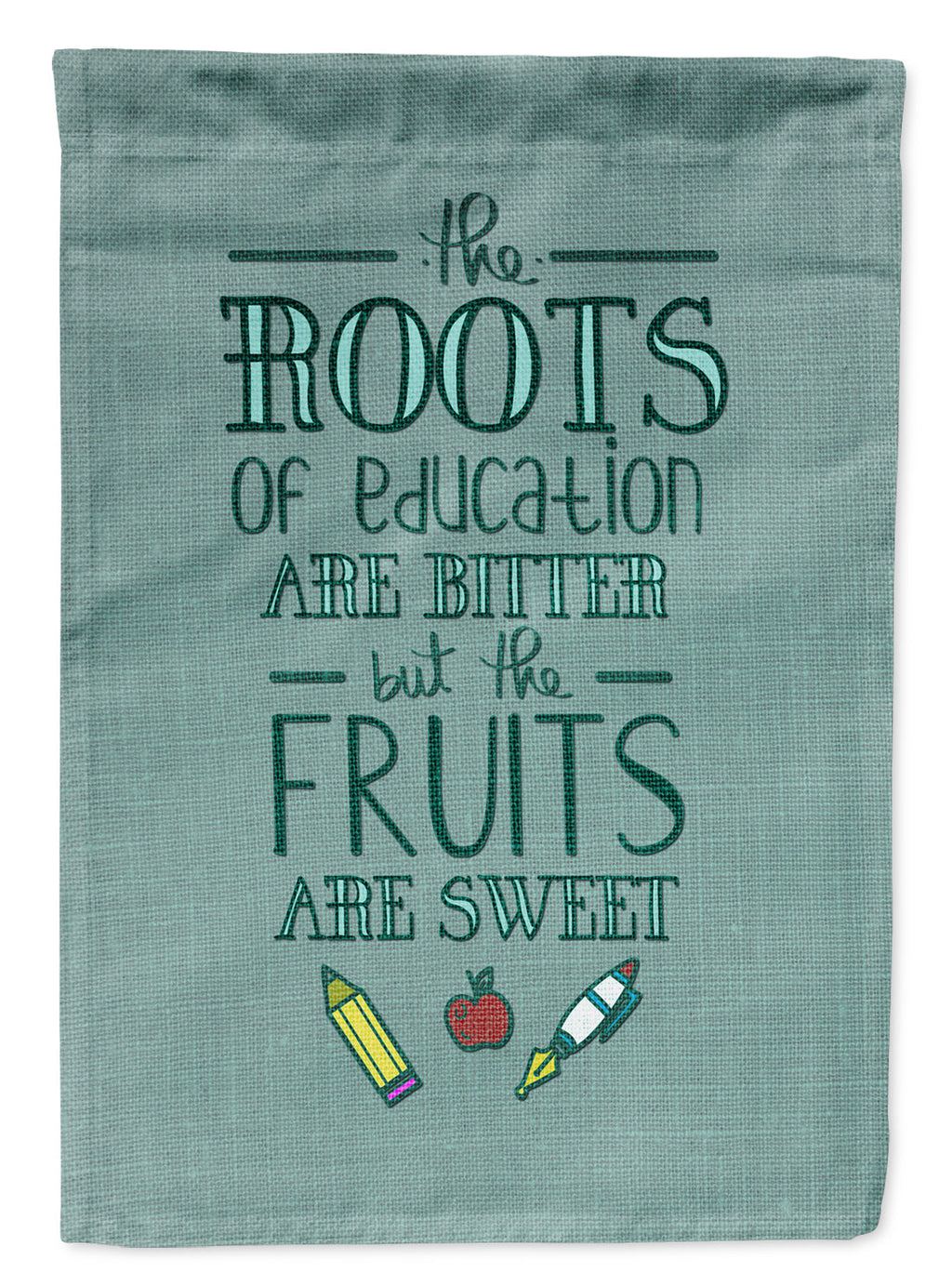Education Fruits are Sweet Teacher Garden Flag Mailbox Decorative Yard Banner Outside Patio Artwork for Flower Beds, Garden Size, Multicolor