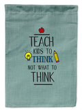 Teach Kis to Think Teacher Garden Flag Mailbox Decorative Yard Banner Outside Patio Artwork for Flower Beds, Garden Size, Multicolor