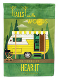 Be in the Woods Retro Camper Garden Flag Mailbox Decorative Yard Banner Outside Patio Artwork for Flower Beds, Garden Size, Multicolor