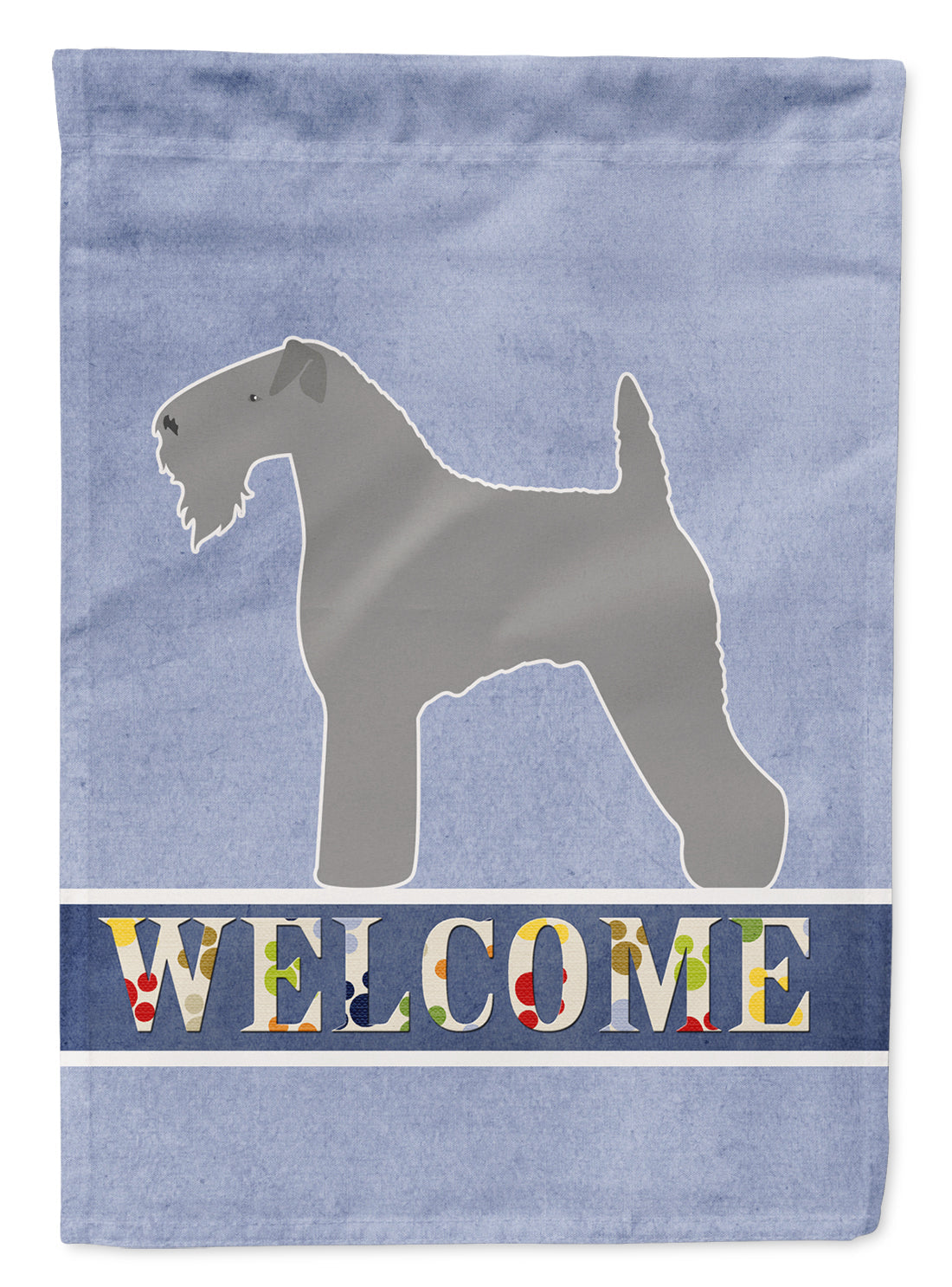 Kerry Blue Terrier Welcome Garden Flag Mailbox Decorative Yard Banner Outside Patio Artwork for Flower Beds, Garden Size, Multicolor