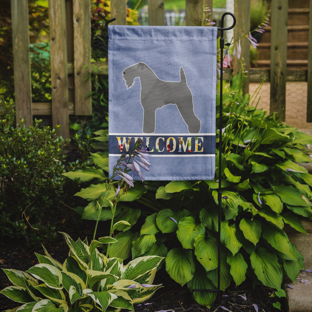 Kerry Blue Terrier Welcome Garden Flag Mailbox Decorative Yard Banner Outside Patio Artwork for Flower Beds, Garden Size, Multicolor