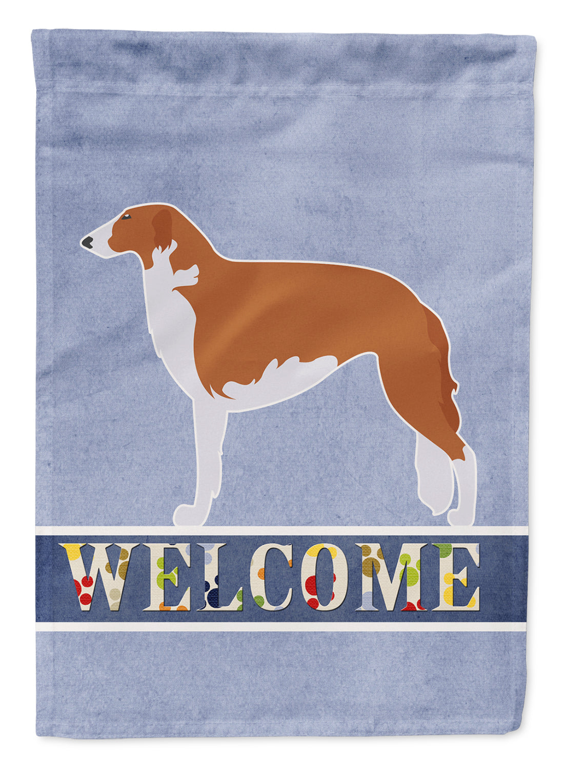 Borzoi Russian Greyhound Welcome Garden Flag Mailbox Decorative Yard Banner Outside Patio Artwork for Flower Beds, Garden Size, Multicolor