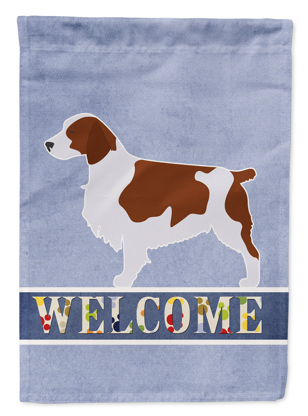 Welsh Springer Spaniel Welcome Garden Flag Mailbox Decorative Yard Banner Outside Patio Artwork for Flower Beds, Garden Size, Multicolor