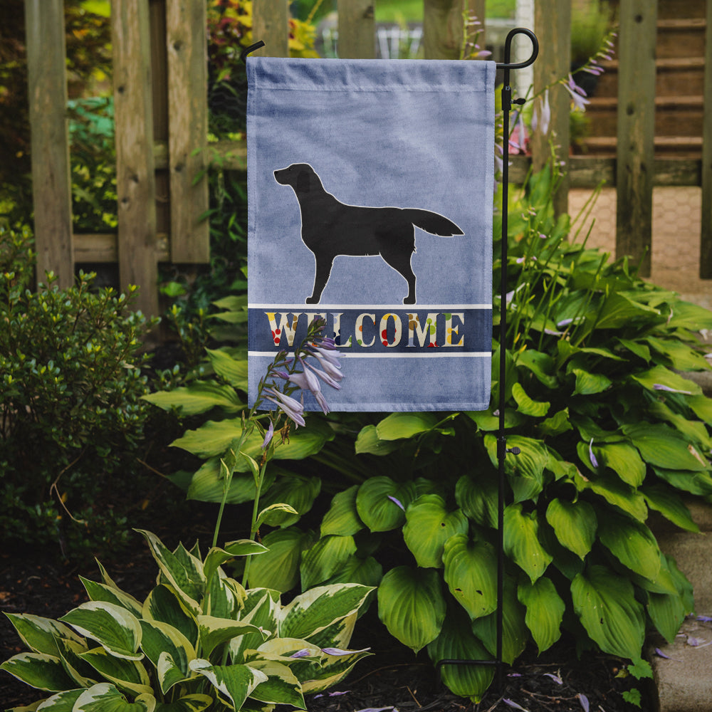 Black Labrador Retriever Welcome Garden Flag Mailbox Decorative Yard Banner Outside Patio Artwork for Flower Beds, Garden Size, Multicolor