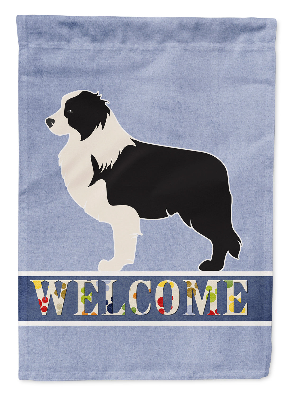 Black Border Collie Welcome Garden Flag Mailbox Decorative Yard Banner Outside Patio Artwork for Flower Beds, Garden Size, Multicolor
