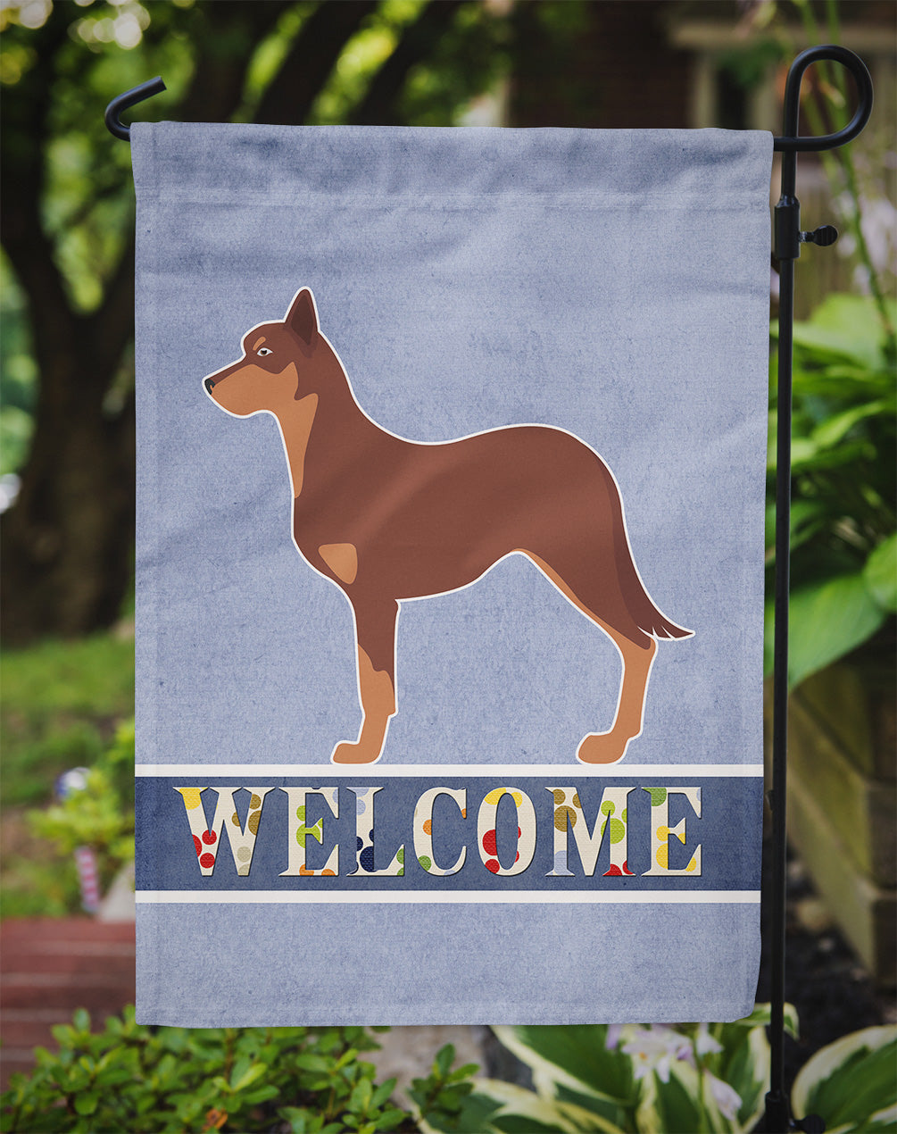 Australian Kelpie Dog Welcome Garden Flag Mailbox Decorative Yard Banner Outside Patio Artwork for Flower Beds, Garden Size, Multicolor