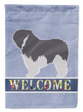 Polish Lowland Sheepdog Dog Welcome Garden Flag Mailbox Decorative Yard Banner Outside Patio Artwork for Flower Beds, Garden Size, Multicolor
