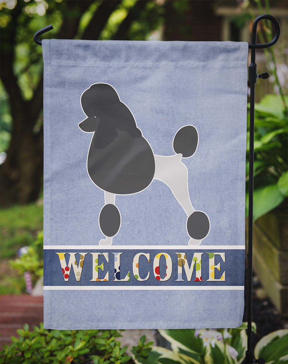 Poodle Welcome Garden Flag Mailbox Decorative Yard Banner Outside Patio Artwork for Flower Beds, Garden Size, Multicolor