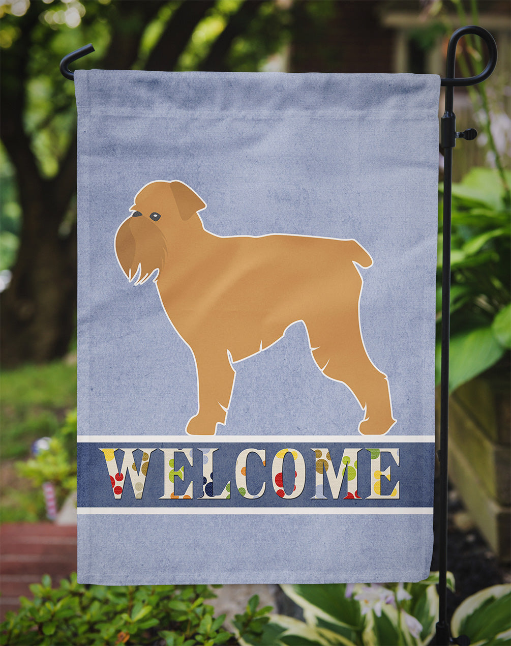 Brussels Griffon Welcome Garden Flag Mailbox Decorative Yard Banner Outside Patio Artwork for Flower Beds, Garden Size, Multicolor