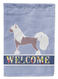 Chinese Crested Welcome Garden Flag Mailbox Decorative Yard Banner Outside Patio Artwork for Flower Beds, Garden Size, Multicolor