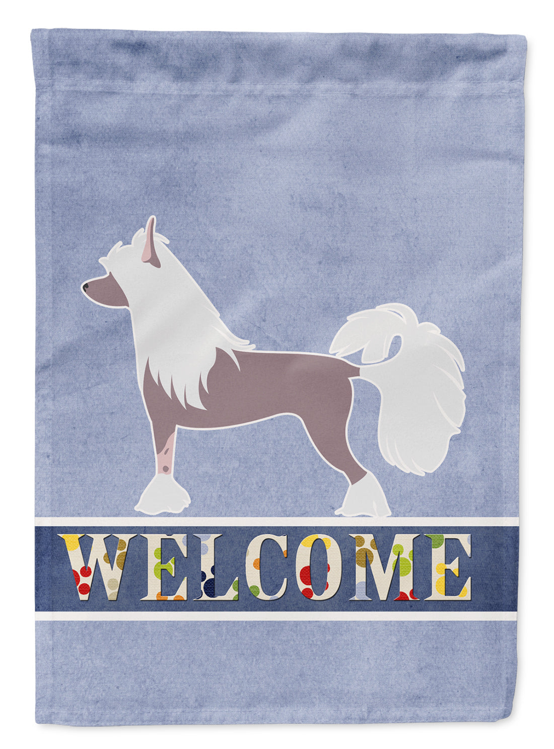Chinese Crested Welcome Garden Flag Mailbox Decorative Yard Banner Outside Patio Artwork for Flower Beds, Garden Size, Multicolor