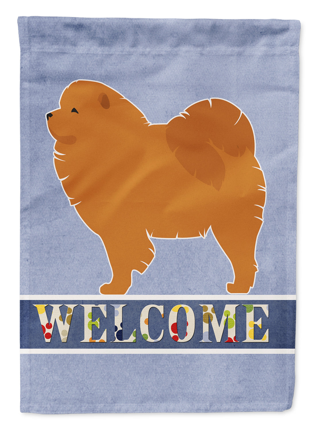 Chow Chow Welcome Garden Flag Mailbox Decorative Yard Banner Outside Patio Artwork for Flower Beds, Garden Size, Multicolor