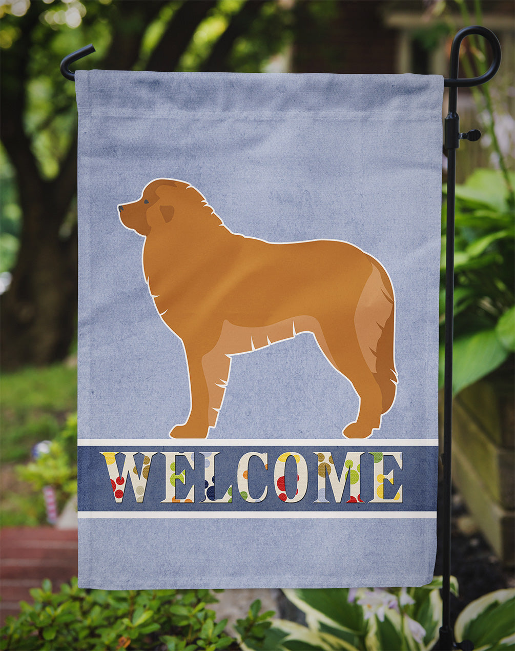 Leonberger Welcome Garden Flag Mailbox Decorative Yard Banner Outside Patio Artwork for Flower Beds, Garden Size, Multicolor