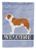Saint Bernard Welcome Garden Flag Mailbox Decorative Yard Banner Outside Patio Artwork for Flower Beds, Garden Size, Multicolor