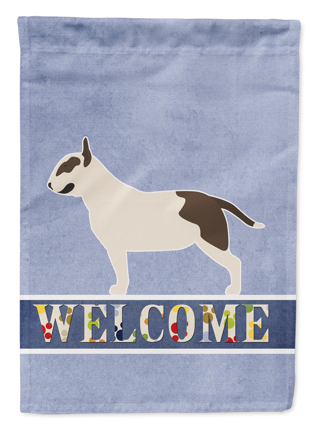 Bull Terrier Welcome Garden Flag Mailbox Decorative Yard Banner Outside Patio Artwork for Flower Beds, Garden Size, Multicolor