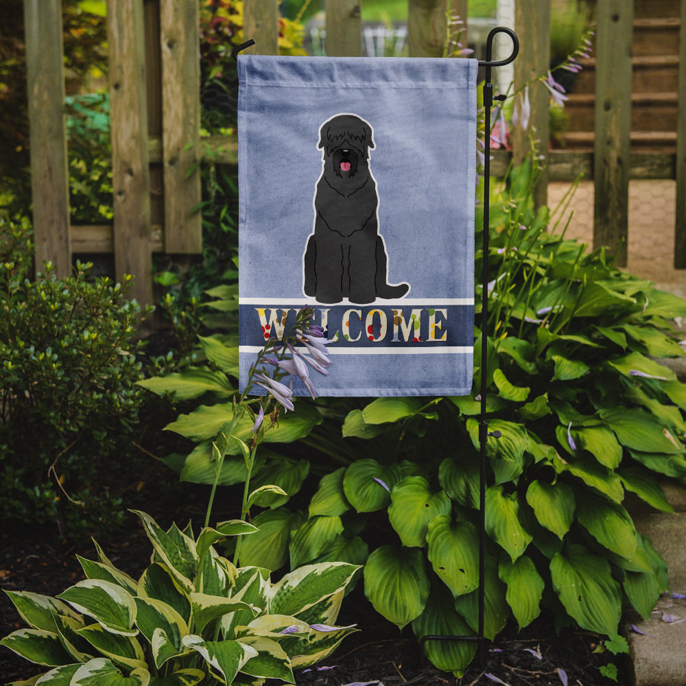 Black Russian Terrier Welcome Garden Flag Mailbox Decorative Yard Banner Outside Patio Artwork for Flower Beds, Garden Size, Multicolor