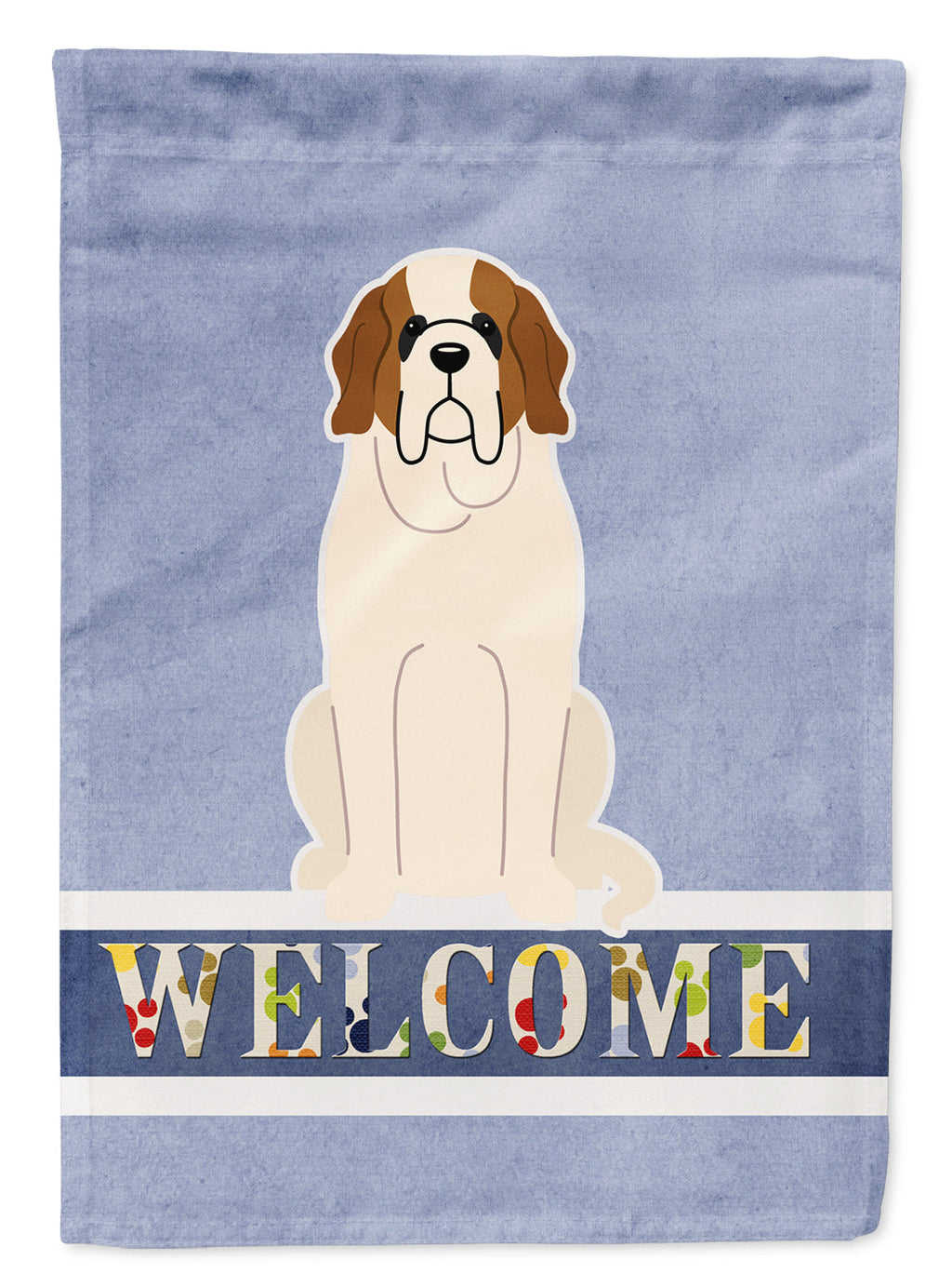 Saint Bernard Welcome Garden Flag Mailbox Decorative Yard Banner Outside Patio Artwork for Flower Beds, Garden Size, Multicolor