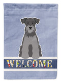 Miniature Schnauzer Black Silver Welcome Garden Flag Mailbox Decorative Yard Banner Outside Patio Artwork for Flower Beds, Garden Size, Multicolor
