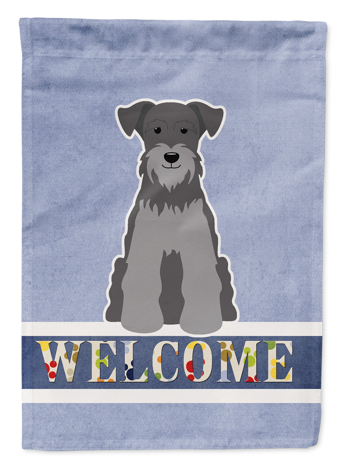 Miniature Schnauzer Black Silver Welcome Garden Flag Mailbox Decorative Yard Banner Outside Patio Artwork for Flower Beds, Garden Size, Multicolor