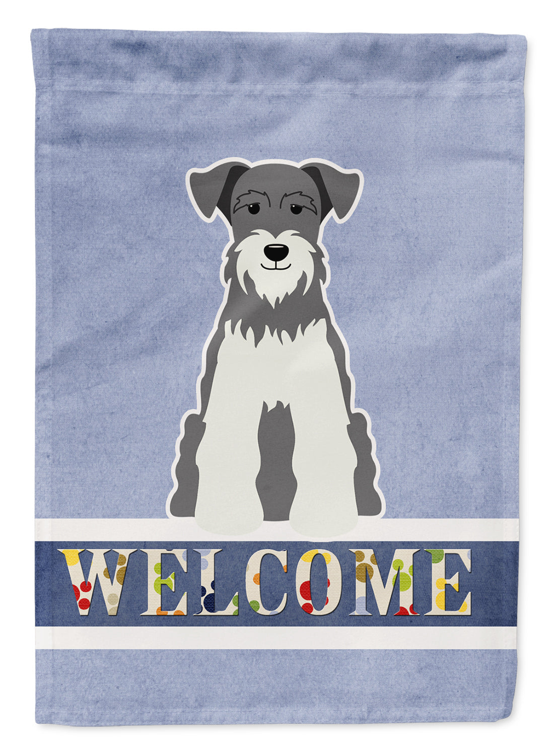 Miniature Schnauzer Salt and Pepper Welcome Garden Flag Mailbox Decorative Yard Banner Outside Patio Artwork for Flower Beds, Garden Size, Multicolor