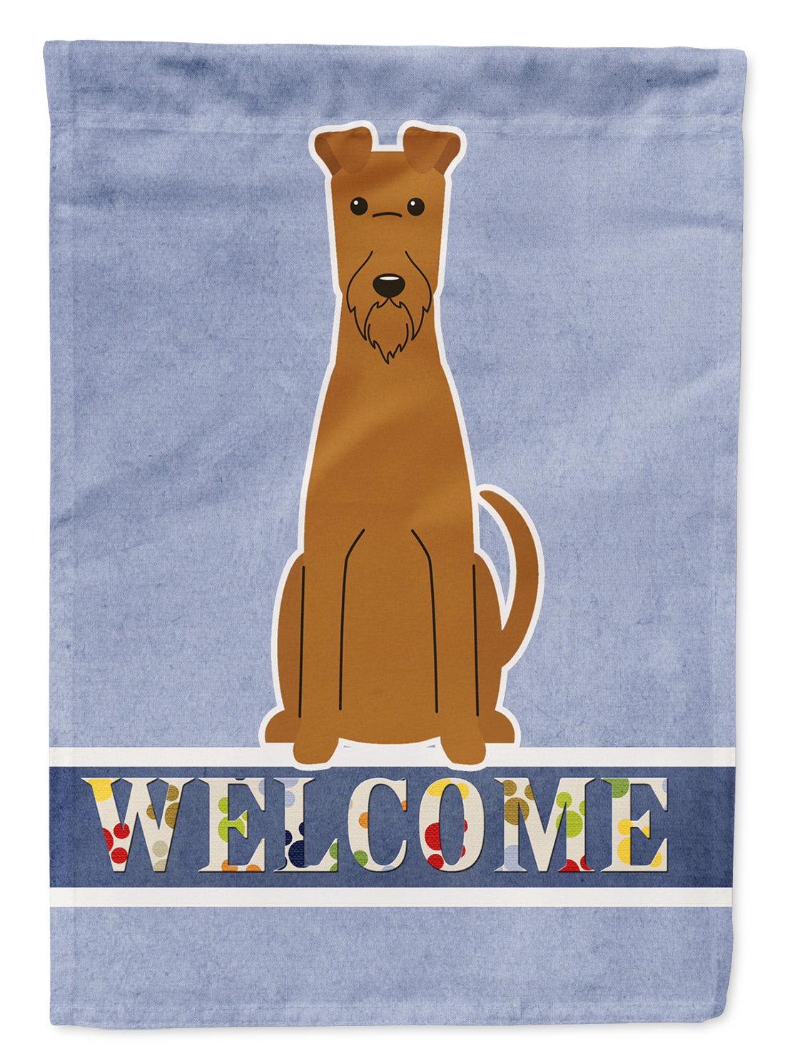 Irish Terrier Welcome Garden Flag Mailbox Decorative Yard Banner Outside Patio Artwork for Flower Beds, Garden Size, Multicolor