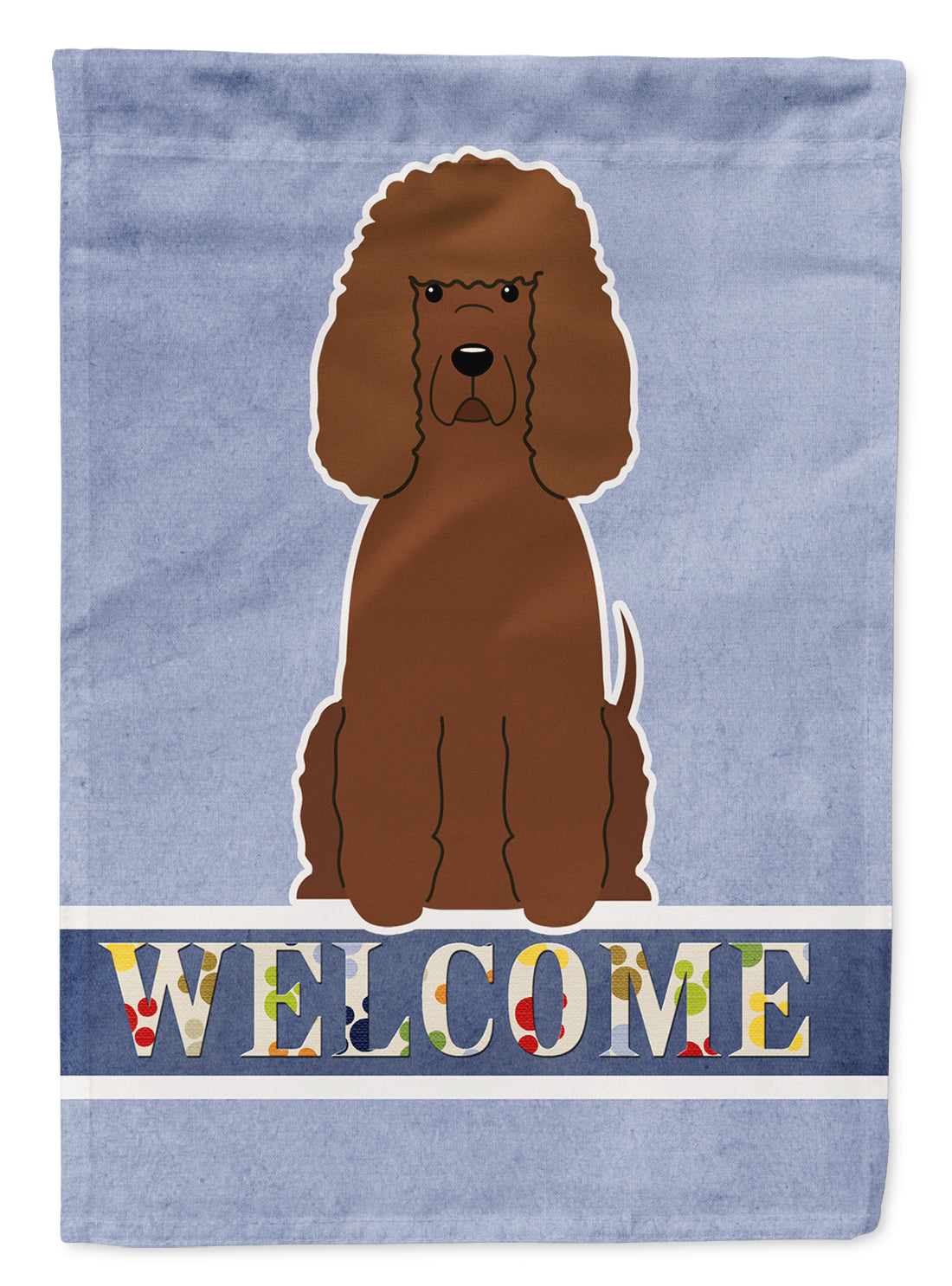Irish Water Spaniel Welcome Garden Flag Mailbox Decorative Yard Banner Outside Patio Artwork for Flower Beds, Garden Size, Multicolor