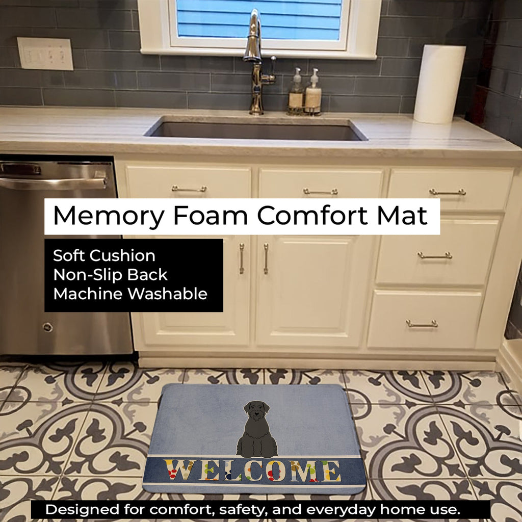 Giant Schnauzer Welcome Memory Foam Kitchen Mat Machine Washable Anti-Fatigue Cushion Comfort Bath or Kitchen Rug