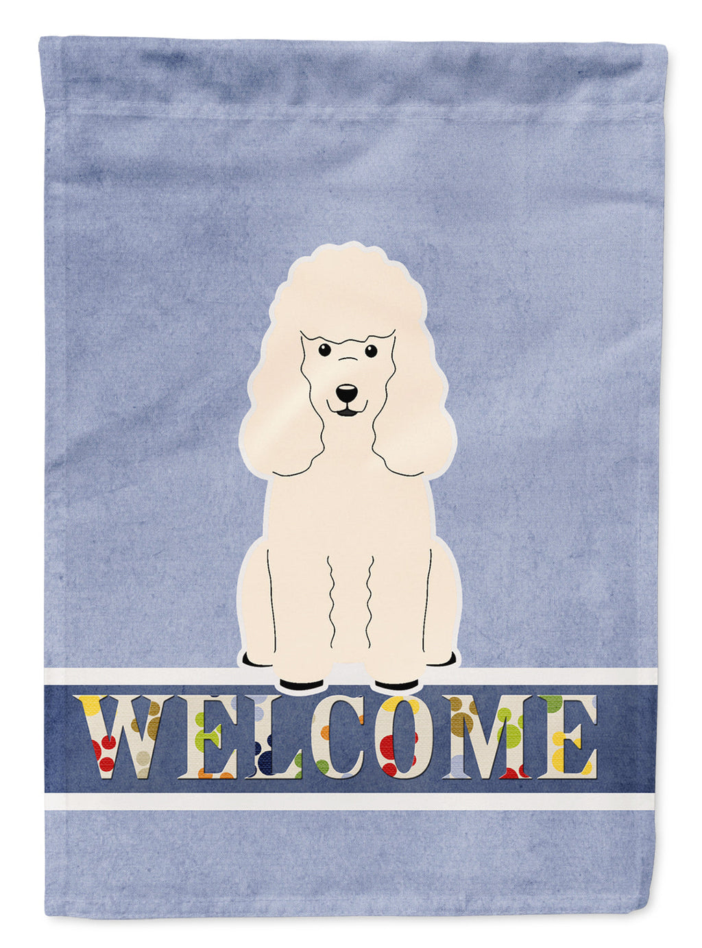 Poodle White Welcome Garden Flag Mailbox Decorative Yard Banner Outside Patio Artwork for Flower Beds, Garden Size, Multicolor