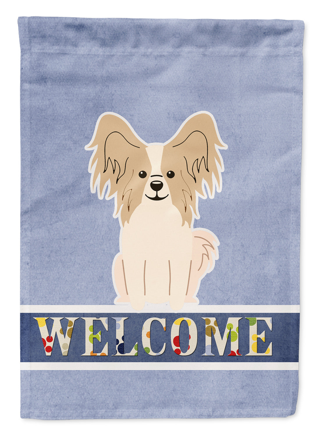Papillon Sable White Welcome Garden Flag Mailbox Decorative Yard Banner Outside Patio Artwork for Flower Beds, Garden Size, Multicolor