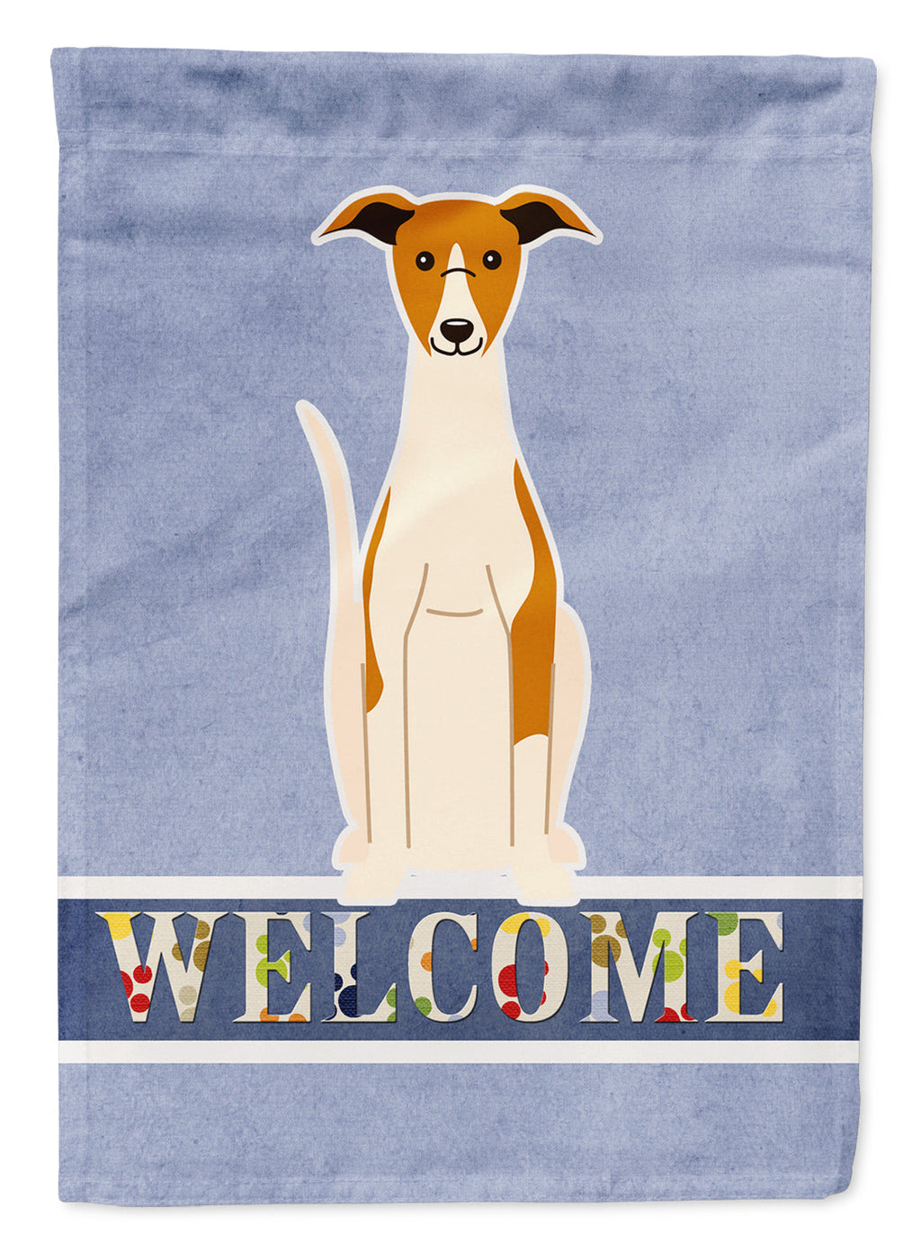 Whippet Welcome Garden Flag Mailbox Decorative Yard Banner Outside Patio Artwork for Flower Beds, Garden Size, Multicolor