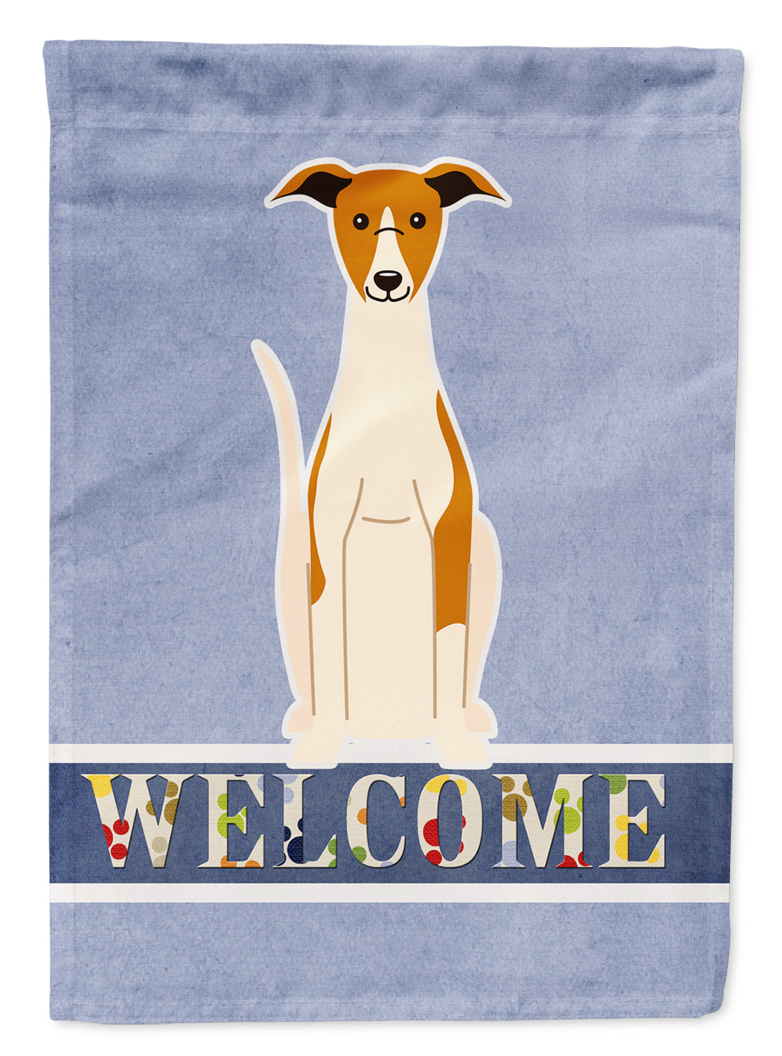 Whippet Welcome Garden Flag Mailbox Decorative Yard Banner Outside Patio Artwork for Flower Beds, Garden Size, Multicolor