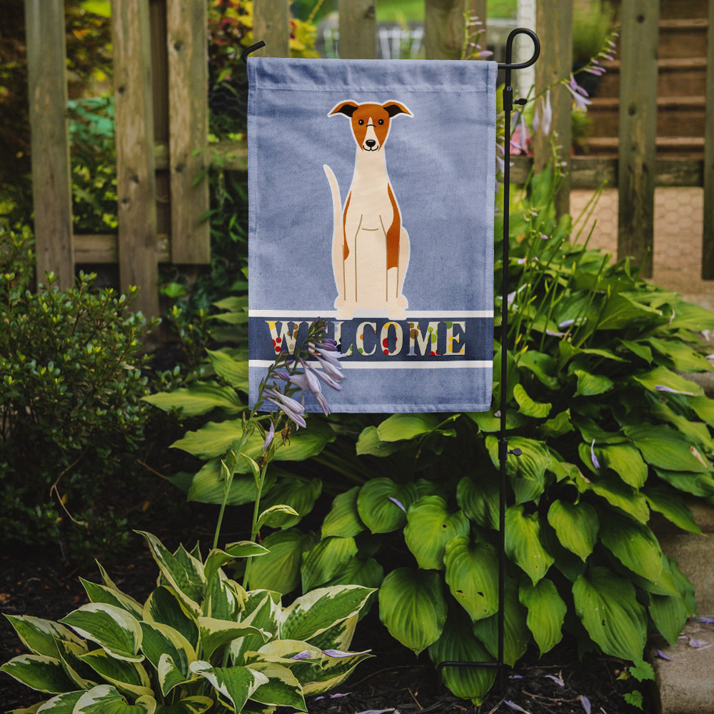 Whippet Welcome Garden Flag Mailbox Decorative Yard Banner Outside Patio Artwork for Flower Beds, Garden Size, Multicolor
