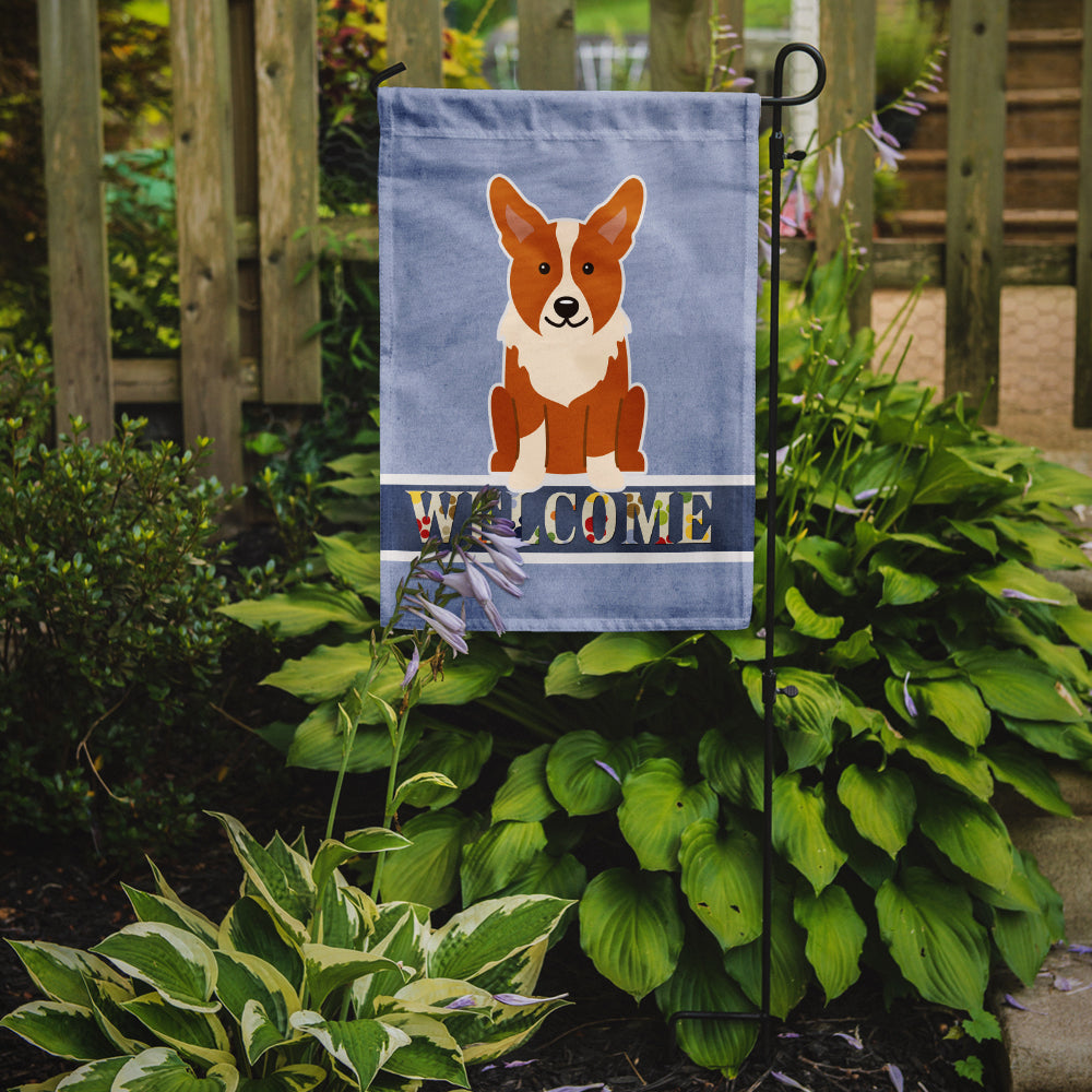 Corgi Welcome Garden Flag Mailbox Decorative Yard Banner Outside Patio Artwork for Flower Beds, Garden Size, Multicolor