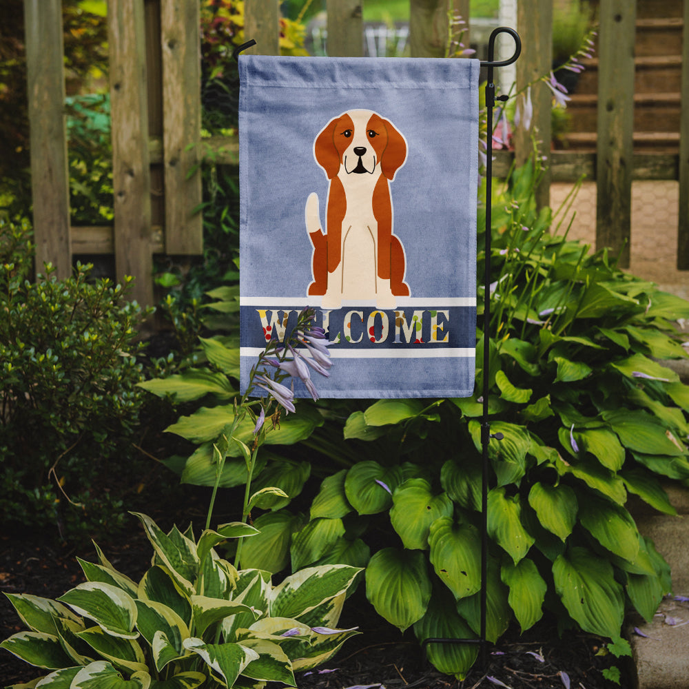 English Foxhound Welcome Garden Flag Mailbox Decorative Yard Banner Outside Patio Artwork for Flower Beds, Garden Size, Multicolor