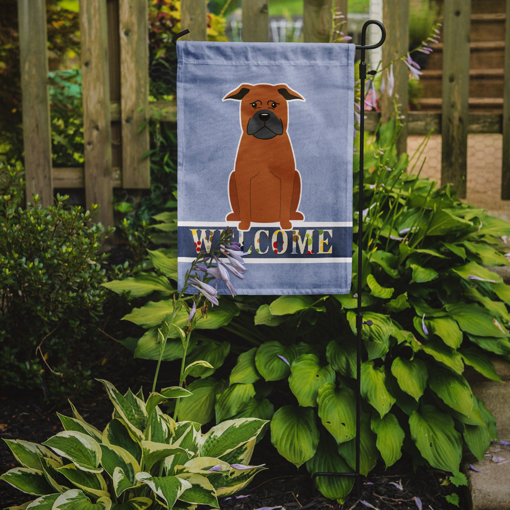 Chinese Chongqing Dog Welcome Garden Flag Mailbox Decorative Yard Banner Outside Patio Artwork for Flower Beds, Garden Size, Multicolor