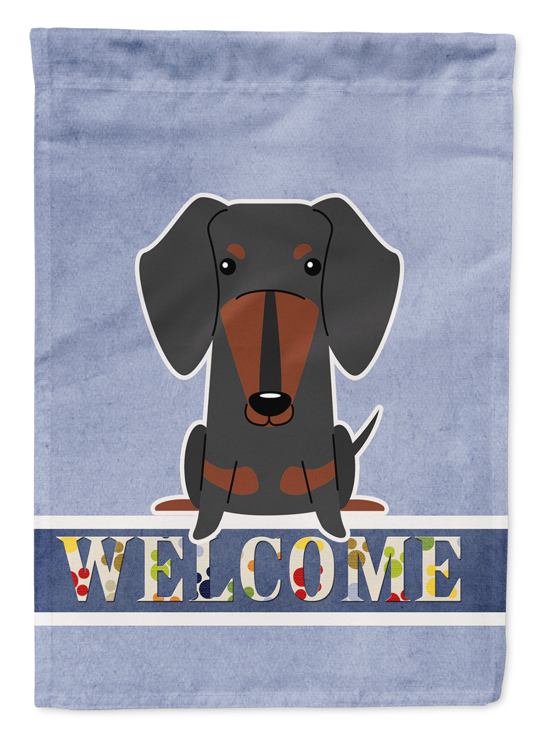 Dachshund Black Tan Welcome Garden Flag Mailbox Decorative Yard Banner Outside Patio Artwork for Flower Beds, Garden Size, Multicolor