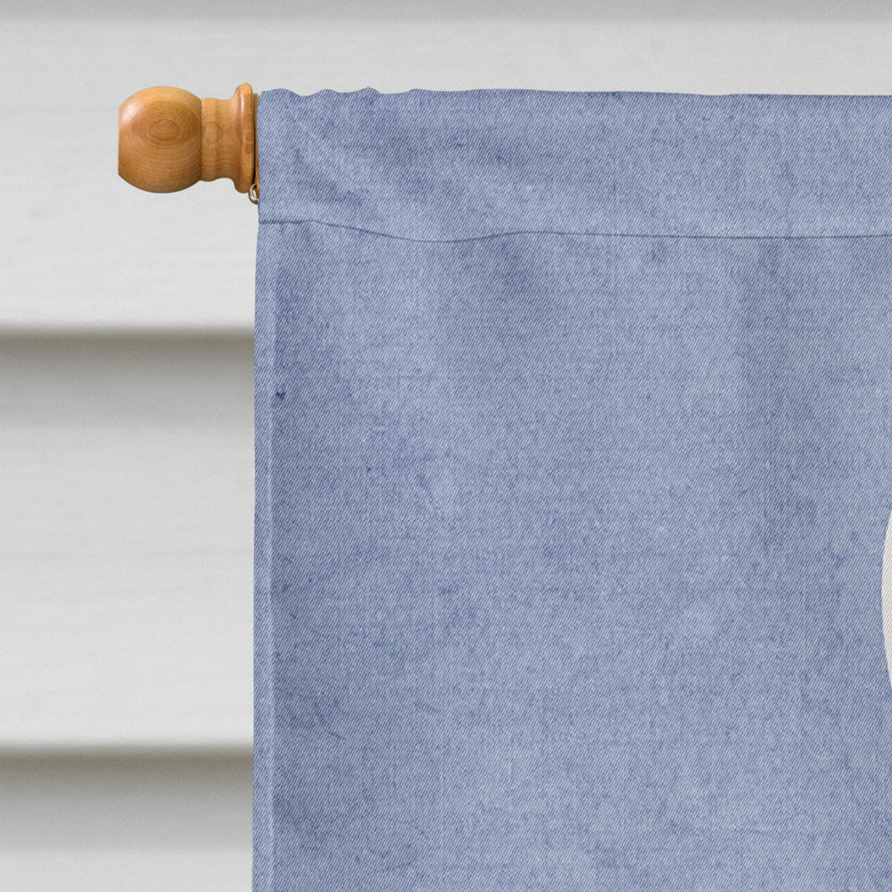 Bull Terrier Red Welcome House Flag 28x40 Porch Sleeve Pole Decorative Outside Yard Banner Artwork Wall Hanging, Polyester