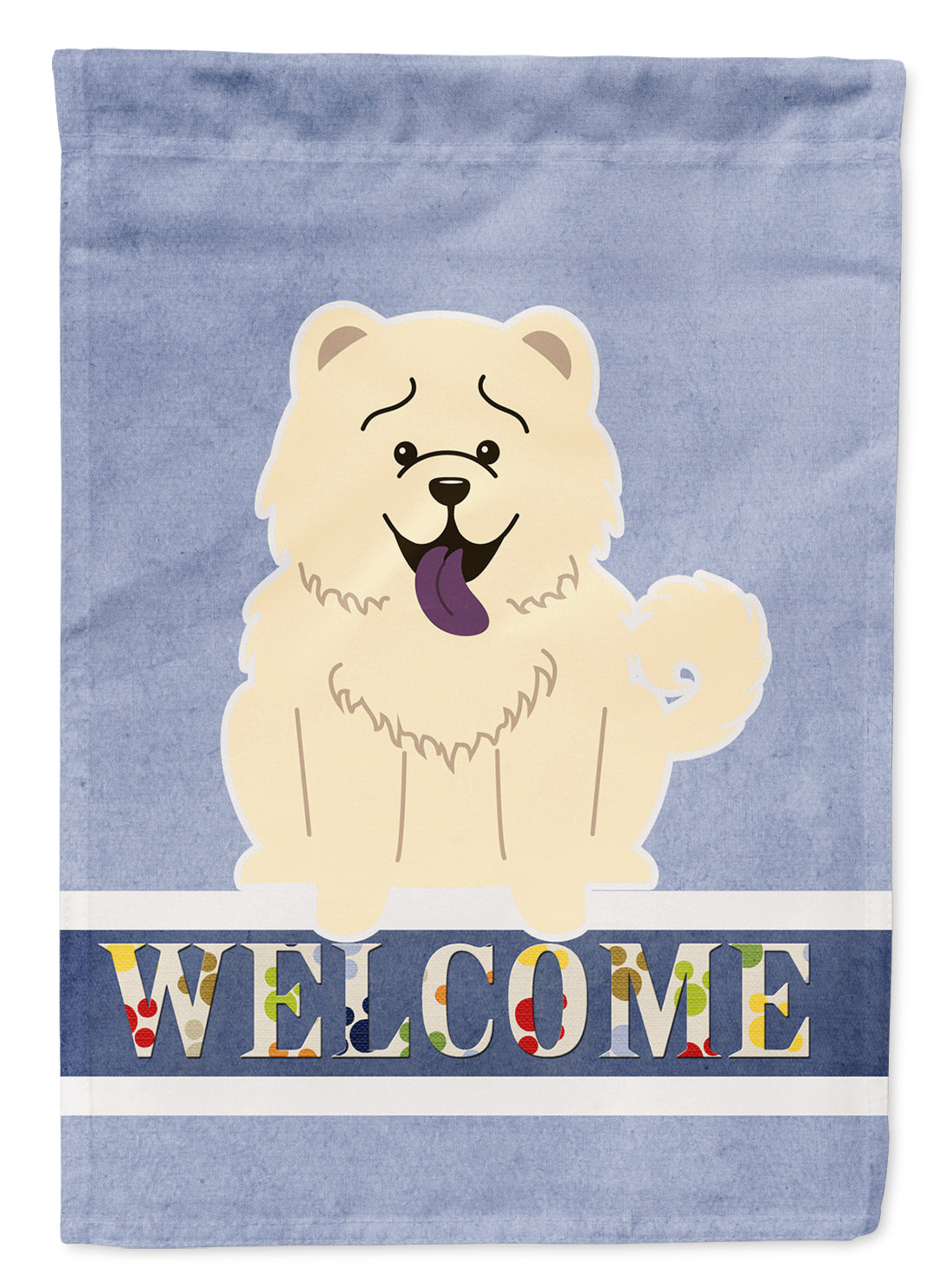 Chow Chow White Welcome Garden Flag Mailbox Decorative Yard Banner Outside Patio Artwork for Flower Beds, Garden Size, Multicolor