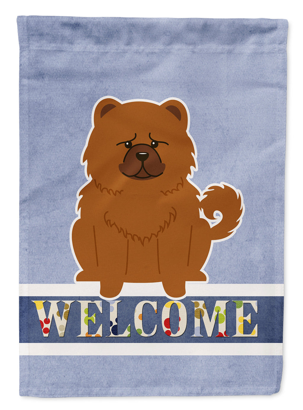 Chow Chow Red Welcome Garden Flag Mailbox Decorative Yard Banner Outside Patio Artwork for Flower Beds, Garden Size, Multicolor