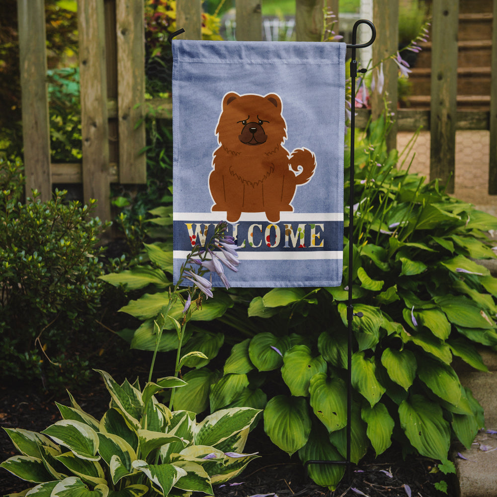 Chow Chow Red Welcome Garden Flag Mailbox Decorative Yard Banner Outside Patio Artwork for Flower Beds, Garden Size, Multicolor