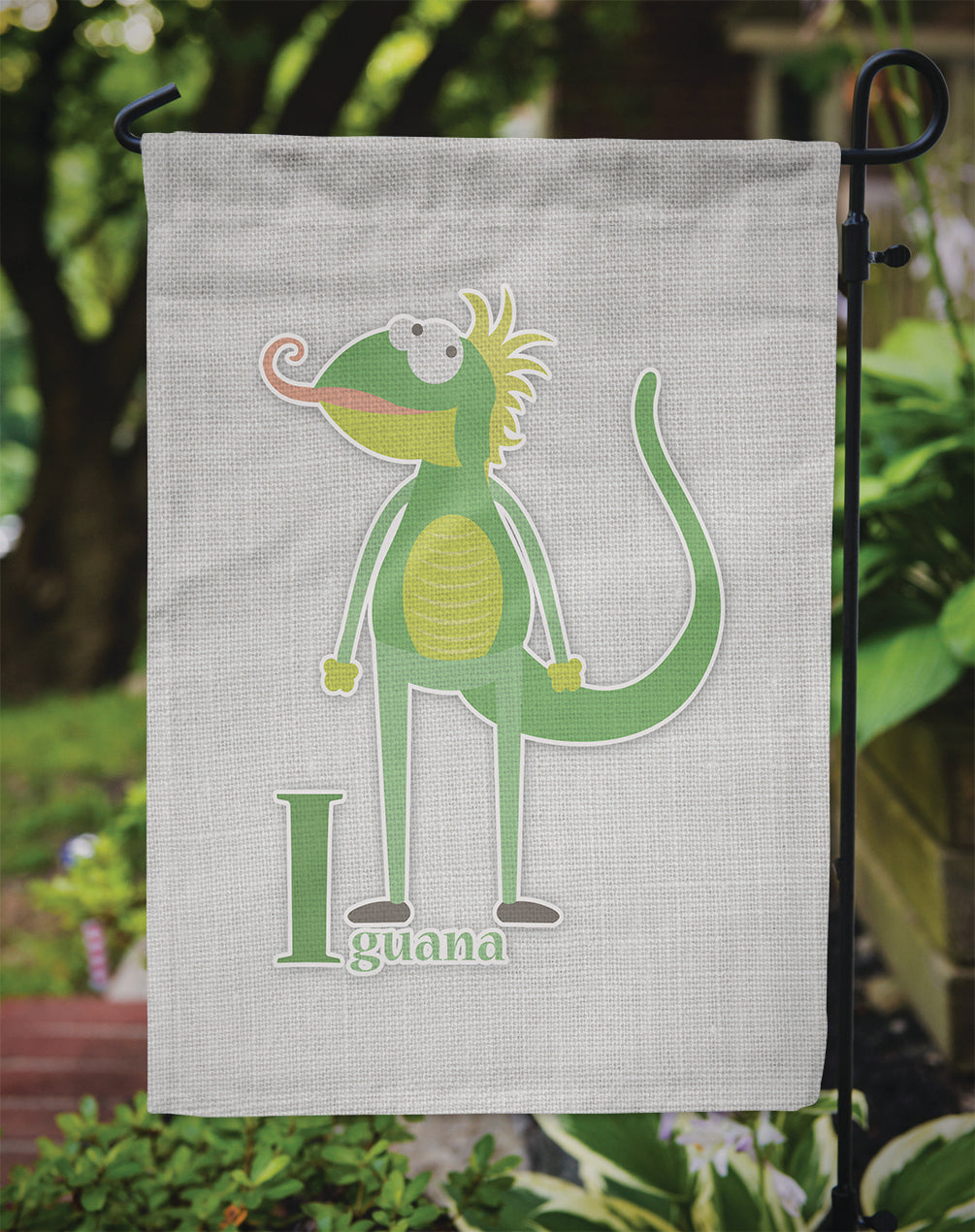 Alphabet I for Iguana Garden Flag Mailbox Decorative Yard Banner Outside Patio Artwork for Flower Beds, Garden Size, Multicolor