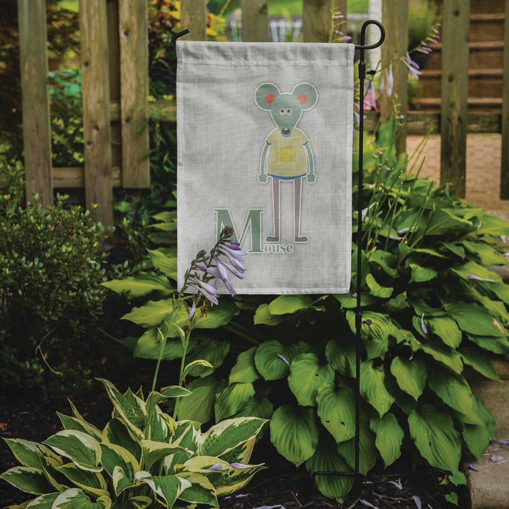 Alphabet M for Mouse Garden Flag Mailbox Decorative Yard Banner Outside Patio Artwork for Flower Beds, Garden Size, Multicolor