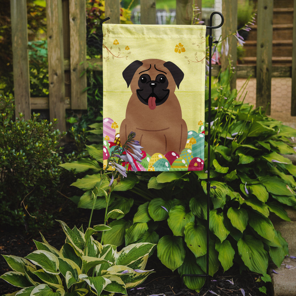 Easter Eggs Pug Brown Garden Flag Mailbox Decorative Yard Banner Outside Patio Artwork for Flower Beds, Garden Size, Multicolor