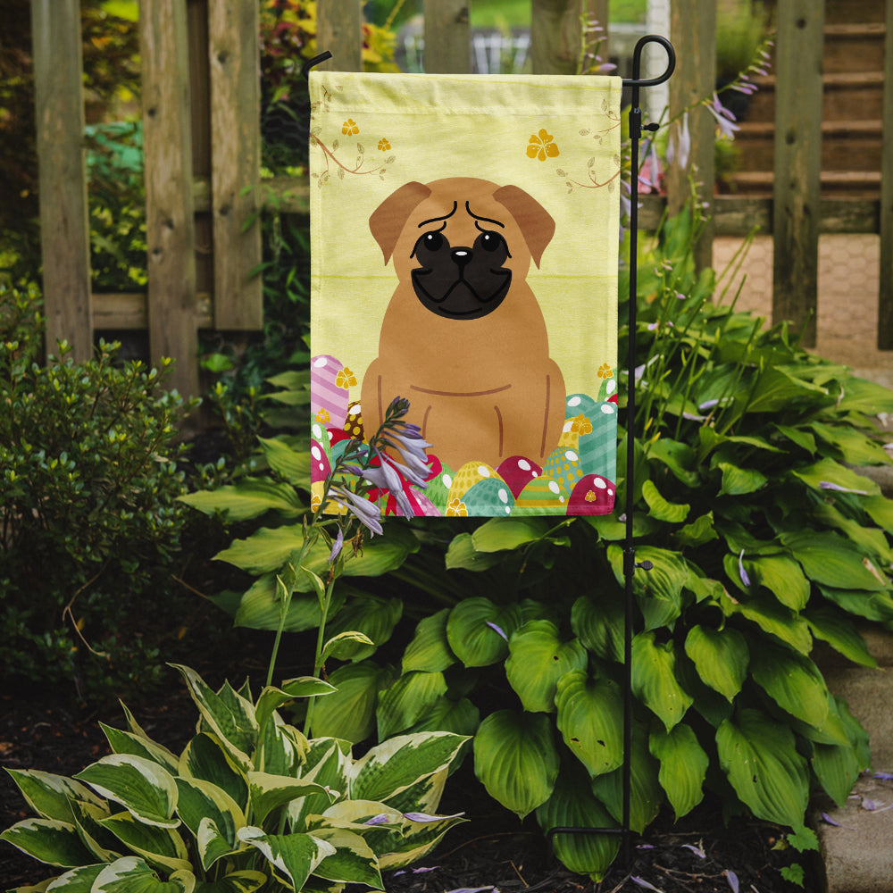 Easter Eggs Pug Brown Garden Flag Mailbox Decorative Yard Banner Outside Patio Artwork for Flower Beds, Garden Size, Multicolor