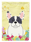 Easter Eggs French Bulldog Piebald Garden Flag Mailbox Decorative Yard Banner Outside Patio Artwork for Flower Beds, Garden Size, Multicolor